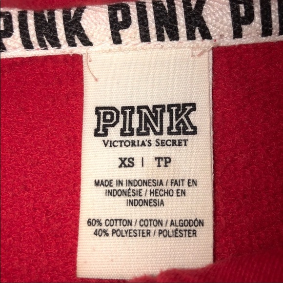 Red sweater with PINK logo on sides - Picture 4 of 4